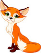 Cute cartoon fox