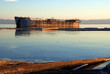 Old Freighter Moored as  a Breakwater