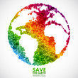 abstract earth symbol - global warming concept