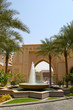 Fountain at the entrance of luxury hotel,  Dubai, UAE