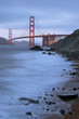 Golden Gate Bridge with a boat as seen from Baker Beach. Golden Gate Bridge with a boat as seen from Baker Beach.
