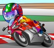 racing motorcyclist