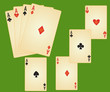four aces. vector illustration