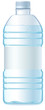 Plastic bottle of water. Isolated. Empty label. Vector