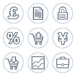 E-business web icons, white circle series