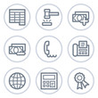 Finance web icons set 2, white circle series Finance web icons set 2, white circle series