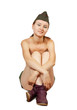Army girl posing