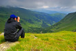 man with binoculars man with binoculars
