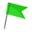 Green flag pin