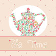Flower teapot means tea time