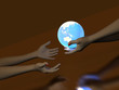 Hand and Luminous globe