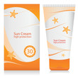 Sun cream vector Sun cream vector