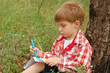 young artist drawing