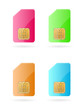 vector mobile sim cards colors vector mobile sim cards colors