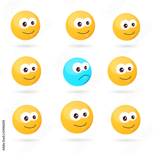Vector: sad and lonely cartoon smiles sad and lonely cartoon smiles
