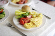 Traditional delicious breakfast with some vegetables