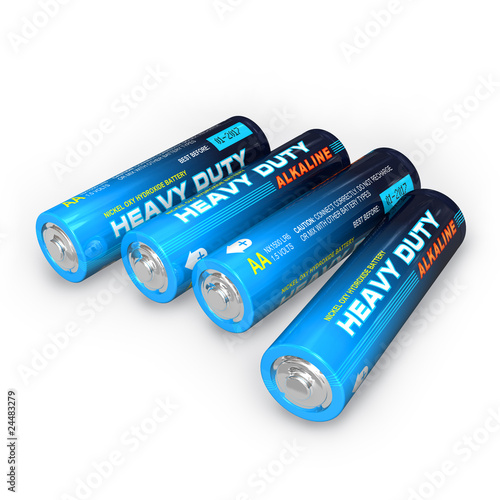 Illustration: Four AA batteries Four AA batteries