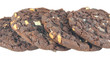 chocolate cookies isolated on white background