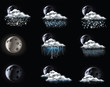 Vector weather forecast icons. Part 3
