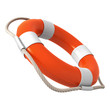 Illustration: Life belt orange white closeup Life belt orange white closeup