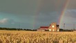 Rainbow and Wheat Field