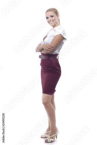 buisness woman isolated on white background