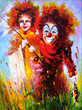 Two clowns on fishing Two clowns on fishing