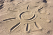 Sonne - Symbol im Sand