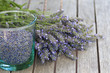 Lavender with a glass full of seeds