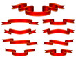 Vector: Red Banner Ribbon Set Vector Red Banner Ribbon Set Vector