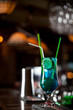Photo: Blue electric cocktail with blue curacao Blue electric cocktail with blue curacao