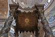 Detail of Bernini's baroque baldachin in St Peter's Basilica Rom