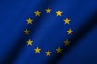 3D Flag of  European Union waving