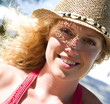 Junge Frau am Strand