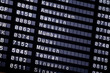 A flight schedule at the airport