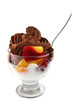 chocolate cream with fruits