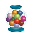 Chewing gum in the jar, object isolated, 3D