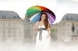woman in Bordeaux city