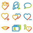 Dating icons, color contour series