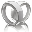 fully editable vector illustration of wedding rings