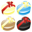 vector illustration of gift boxes in heart shape