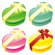 vector illustration of gift boxes in heart shape