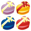 vector illustration of gift boxes in heart shape