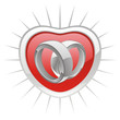 vector illustration of wedding rings