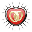 vector illustration of wedding rings