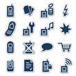 Mobile phones web icons, navy sticker series Mobile phones web icons, navy sticker series