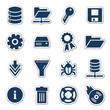 Server web icons, navy sticker series