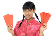 pretty asian with cheongsam wear