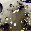 Abstract blue and gray drops and bubbles background