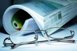 Journal and eyeglasses